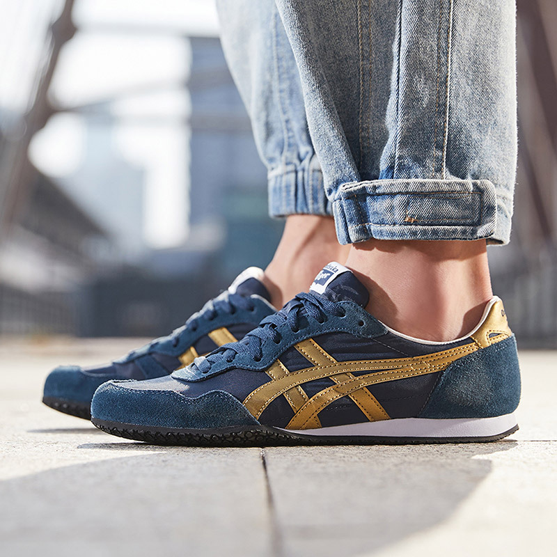 Giày Onitsuka Tiger Serrano ‘Navy Gold’ D109L-5094 - Ảnh 4