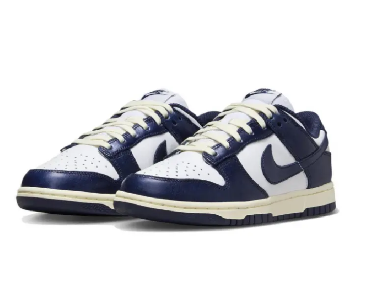 Giày Nike Dunk Low Premium Vintage Navy Womens FN7197-100 - Ảnh 6