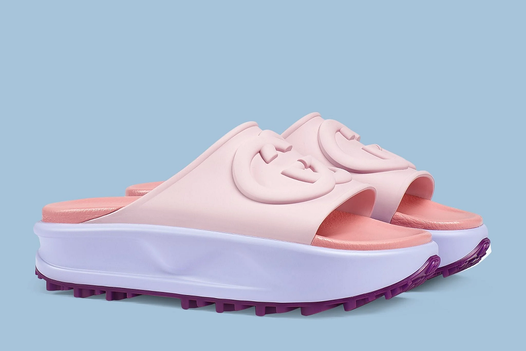 Dép Nữ Gucci Lide Sandal With Interlocking G 'Pink' 692845-JF000-5823 - Ảnh 4