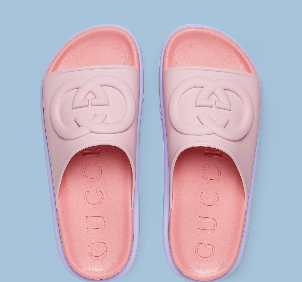 Dép Nữ Gucci Lide Sandal With Interlocking G 'Pink' 692845-JF000-5823 - Ảnh 5