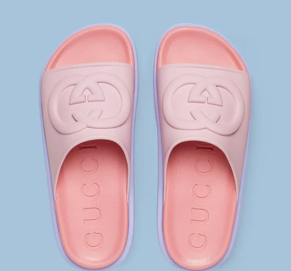 Dép Nữ Gucci Lide Sandal With Interlocking G 'Pink' 692845-JF000-5823 - Ảnh 5