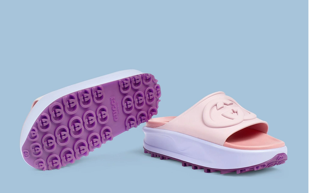 Dép Nữ Gucci Lide Sandal With Interlocking G 'Pink' 692845-JF000-5823 - Ảnh 3