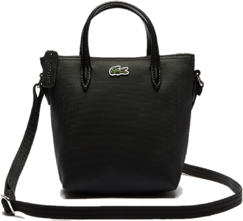 Túi Lacoste L.12.12 Petit Pique Coated Canvas Mini Tote ‘Black’ NF2609P53G-000