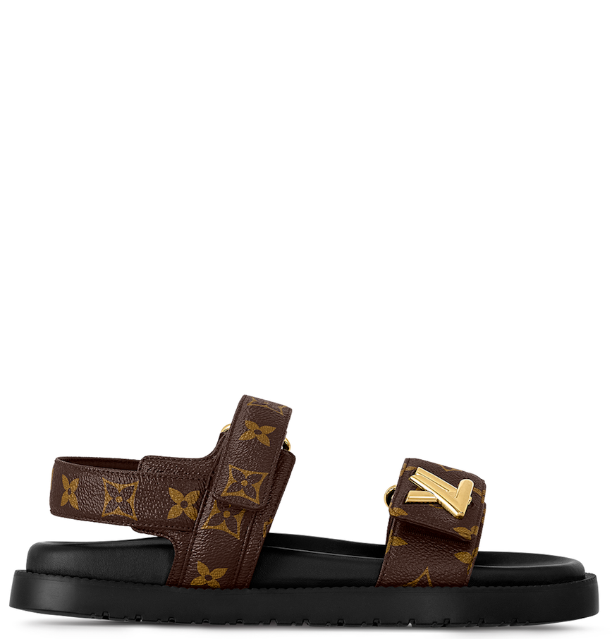 Dép Louis Vuitton LV Sunset Flat Comfort Sandals 'Brown' 1ACL94 - Ảnh 2