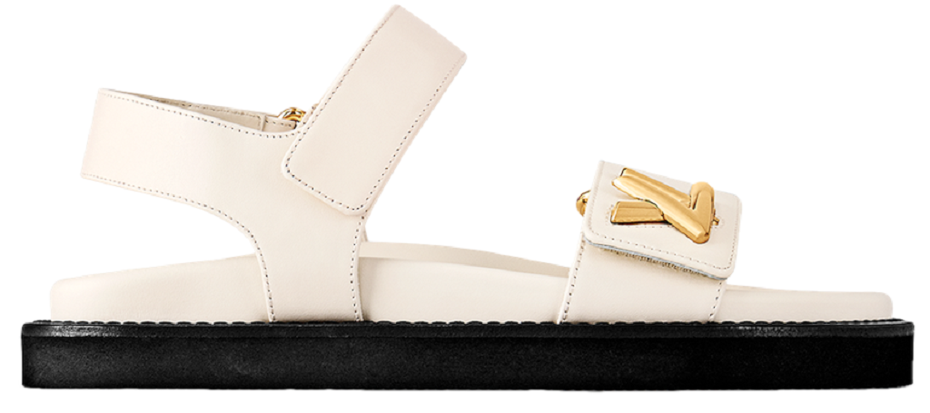 Dép Louis Vuitton LV Sunset Flat Comfort Sandals 'Ivory' 1ABW7Q - Ảnh 2