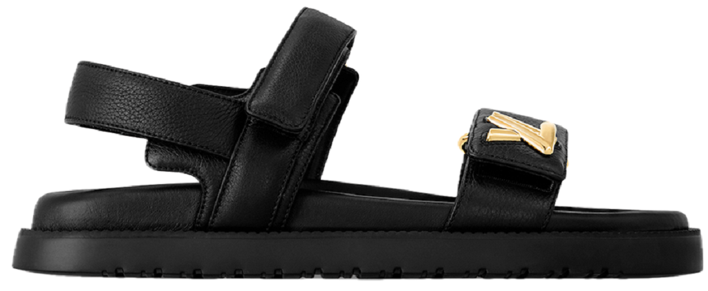 Dép Louis Vuitton LV Sunset Flat Comfort Sandals 'Black' 1ACG0Z