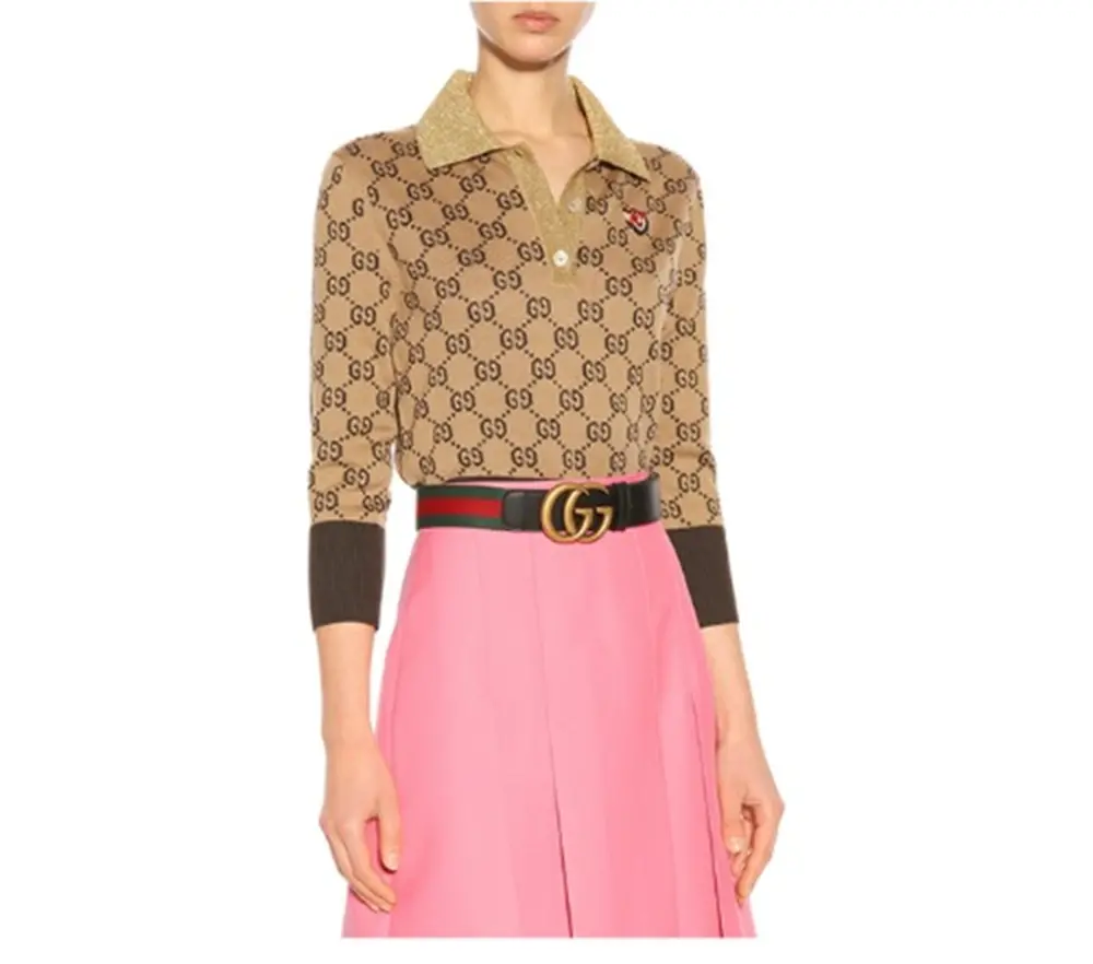 Alternative view of Thắt Lưng Gucci Double Buckle Web Belt 409416-HE21T-8476