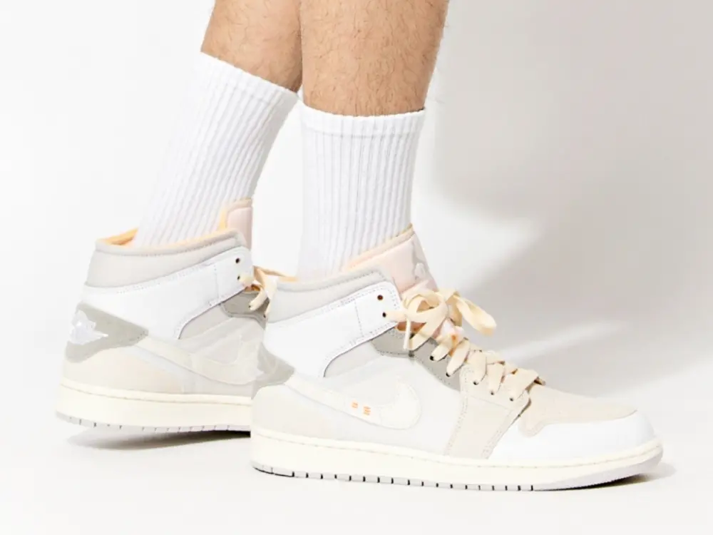 Giày Nike Air Jordan 1 Mid Se Craft "White" DM9652-120 - Ảnh 4