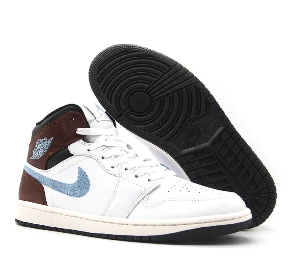 Giày Nike Air Jordan 1 Retro Mid SE 'Brown Blue Grey' FQ7831-142 - Ảnh 3