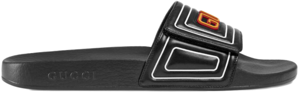 Dép Gucci Logo Leather ‘Black’ 575072-DIR00-1000