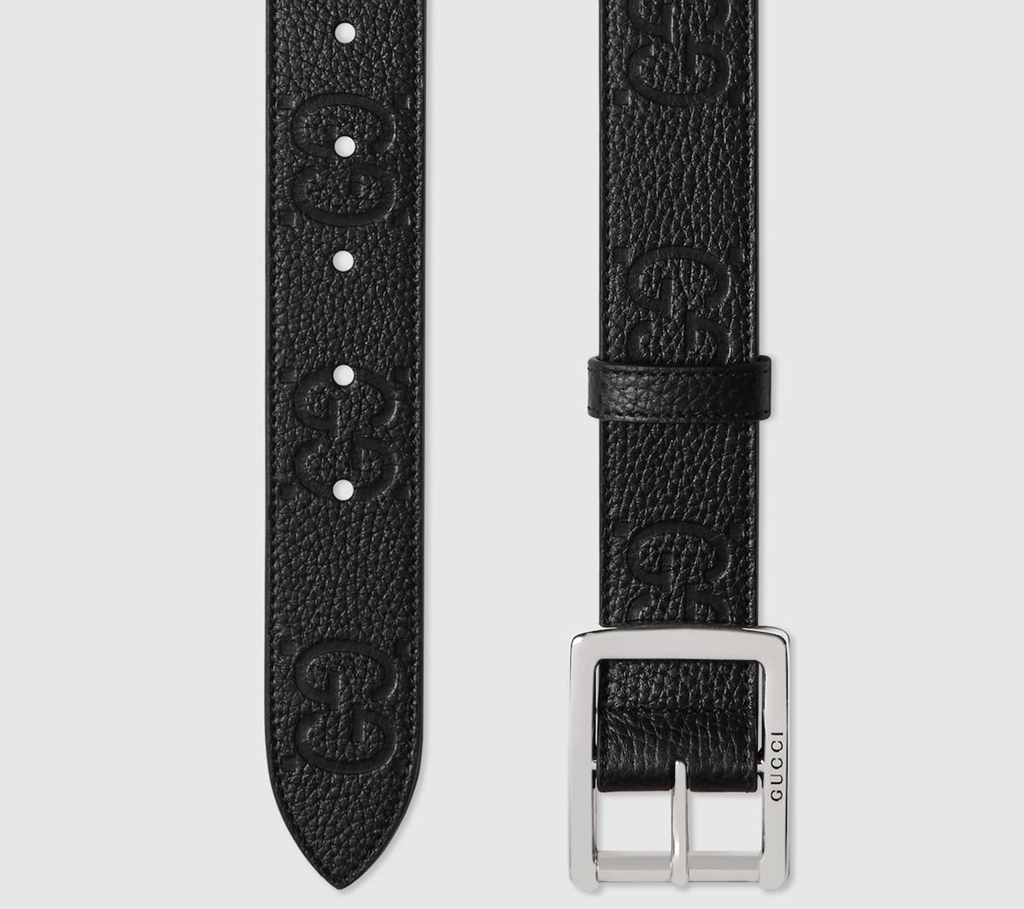 Thắt Lưng Gucci GG Rubber Effect Leather ‘Black’ 761567-AABZA-1000 - Ảnh 4