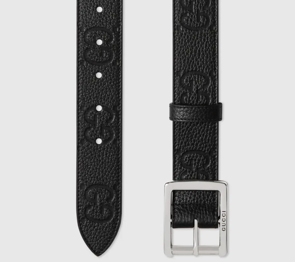 Thắt Lưng Gucci GG Rubber Effect Leather ‘Black’ 761567-AABZA-1000 - Ảnh 4