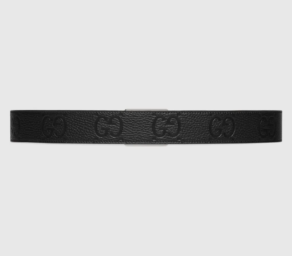 Thắt Lưng Gucci GG Rubber Effect Leather ‘Black’ 761567-AABZA-1000 - Ảnh 3