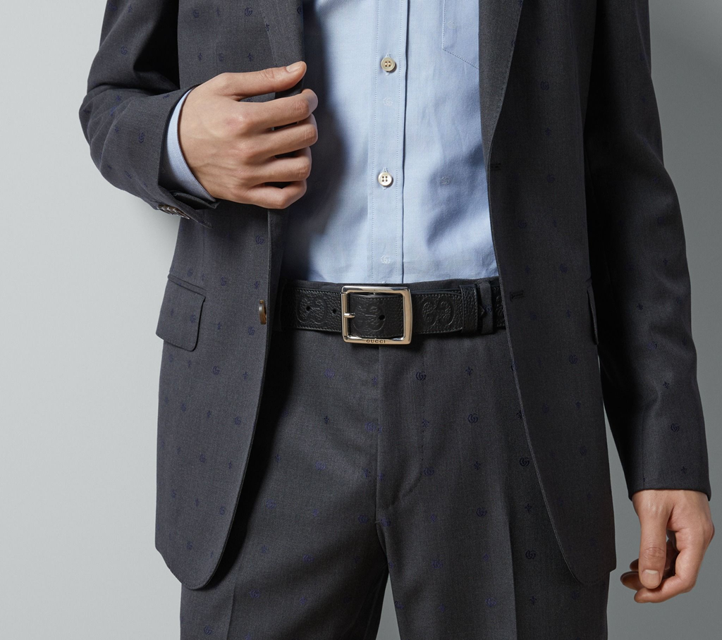 Thắt Lưng Gucci GG Rubber Effect Leather ‘Black’ 761567-AABZA-1000 - Ảnh 2