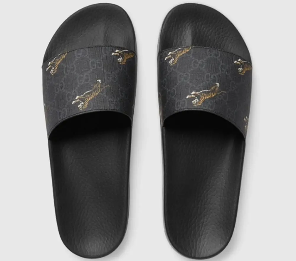 Dép Gucci GG Supreme Slide ‘Tiger’ 407345-G0K00-1084 - Ảnh 4