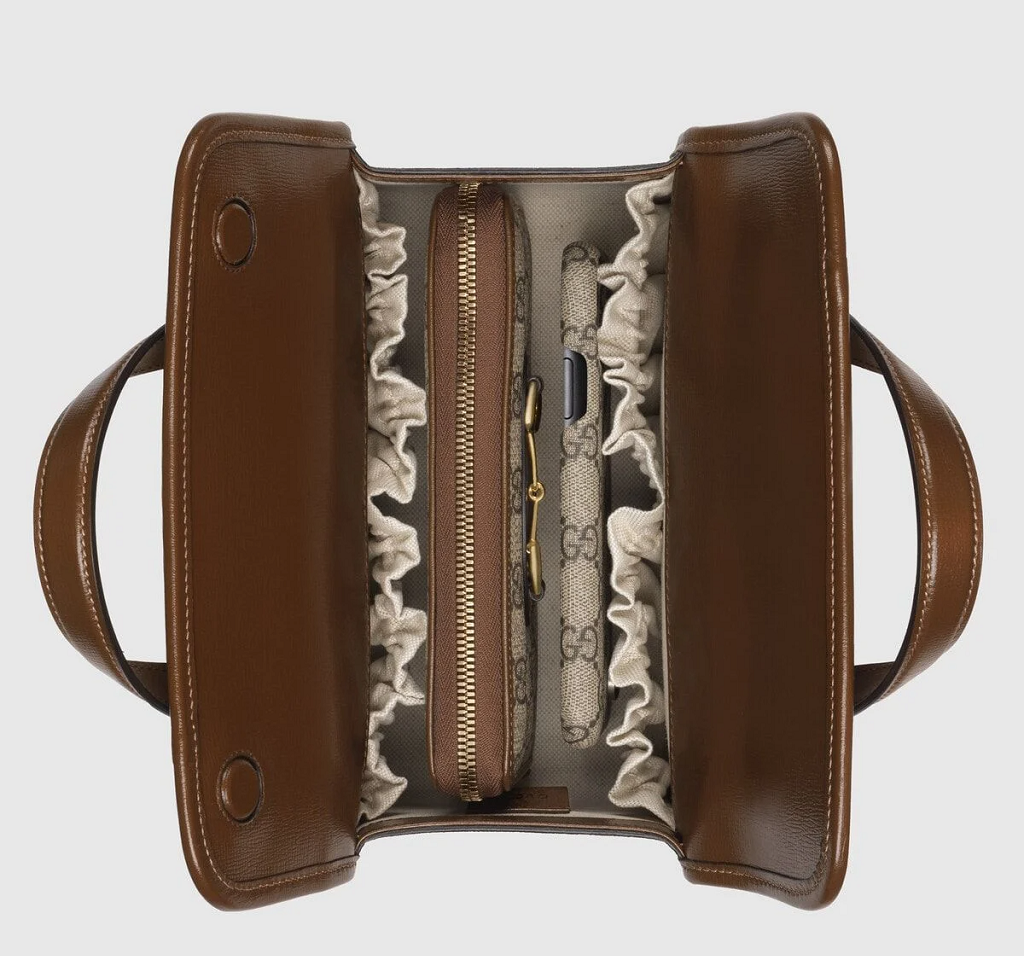 Túi Gucci Horsebit 1955 Mini Top 'Beige' 645453-92TCG-8563 - Ảnh 5