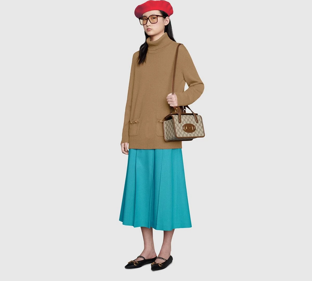 Túi Gucci Horsebit 1955 Mini Top 'Beige' 645453-92TCG-8563 - Ảnh 2