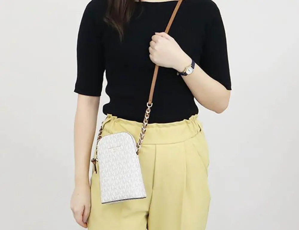 Alternative view of Túi Michael Kros Jet Set Charm Phone Bag Canvas 'Ivory' 32T0GT9C1B-149