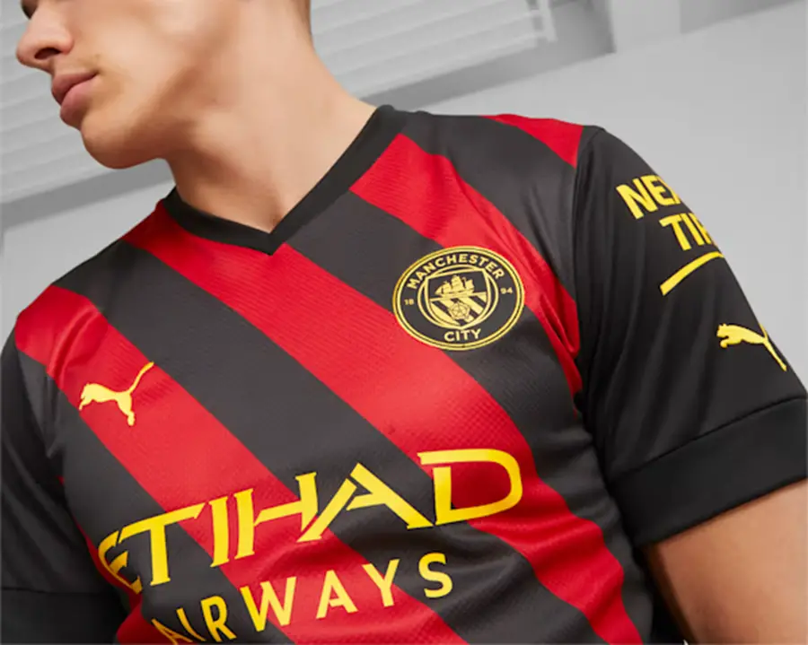 Áo Puma Manchester City Away 22/23 Replica Jersey 'Tango Red' 765722-02 - Ảnh 3