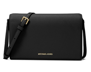 Túi Jet Set Medium Pebbled Leather Front-Flap Crossbody Bag 'Black' 32S4GJ6C6L-Black