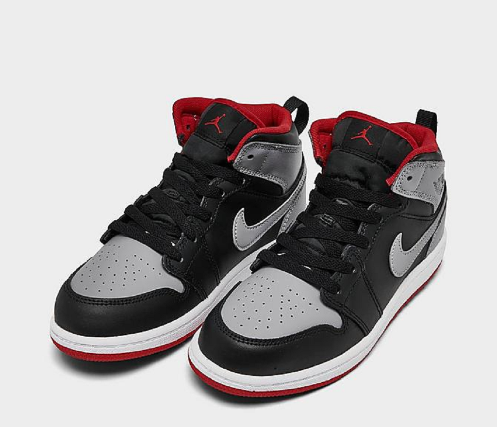 Giày Nike Jordan 1 Mid Bred Shadow (PS) DQ8424-006 - Ảnh 5