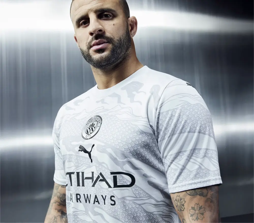 Alternative view of Áo Puma Manchester City Year of the Dragon Jersey 'Silver Mist-Gray Fog' 778516-20