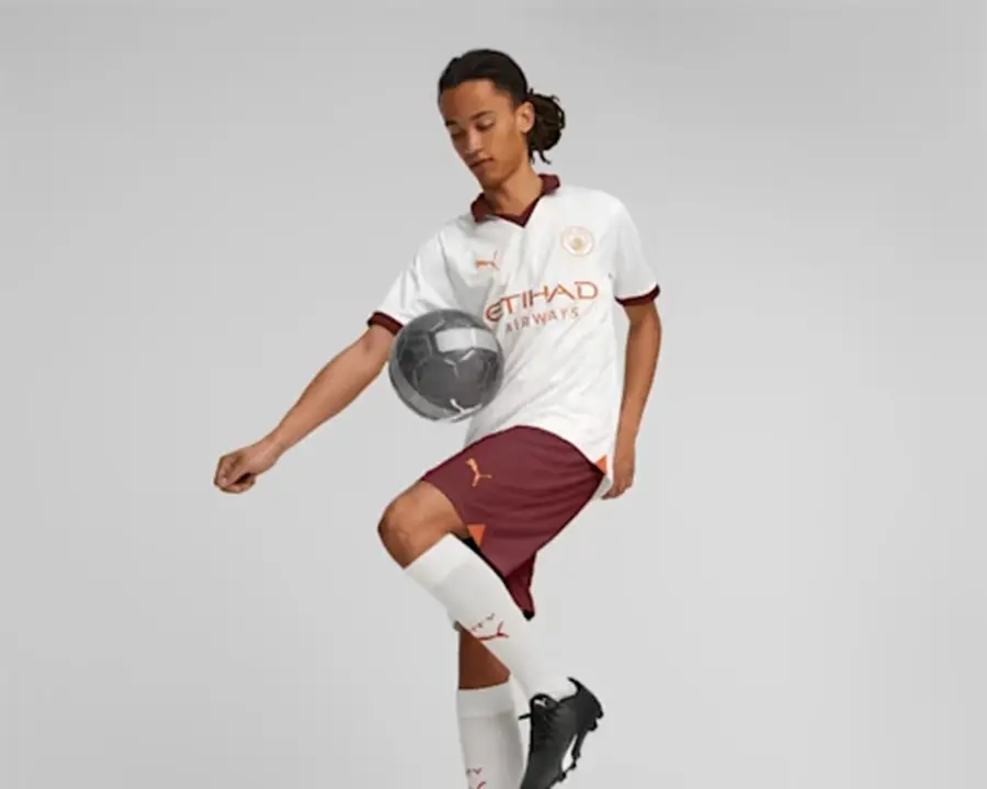 Áo Puma Manchester City 23/24 Away 'White Aubergine' Jersey 770449-02 - Ảnh 4