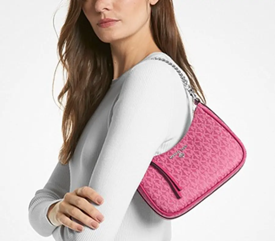 Alternative view of Túi Michael Kors Jet Set Charm Small Signature Logo Pochette 'Pink' 32H3ST9C1K-1088