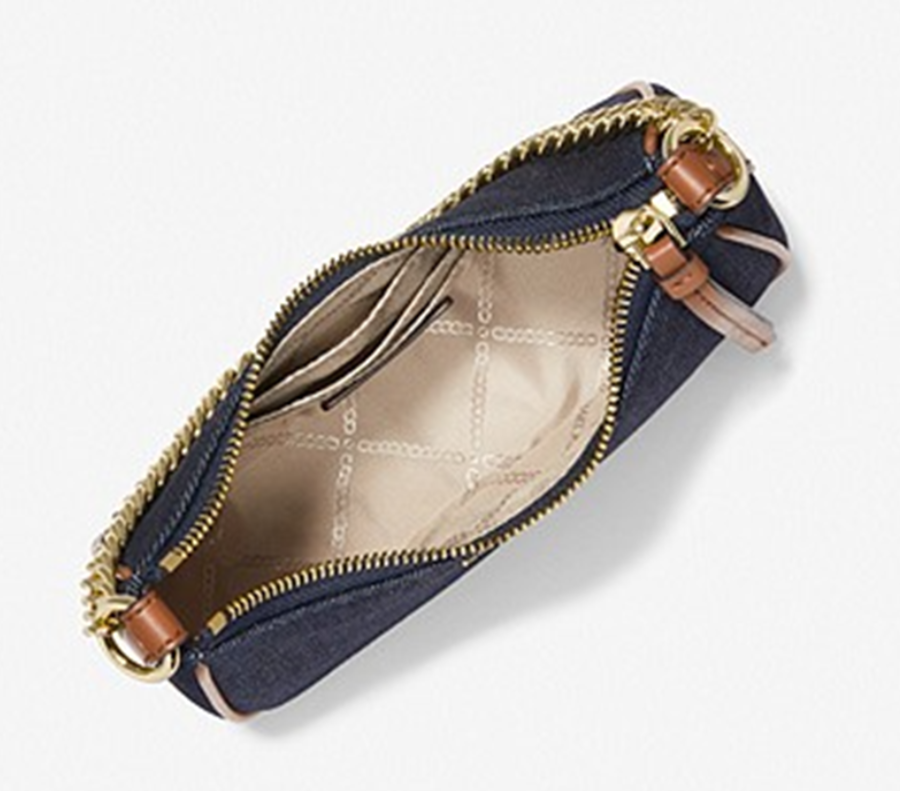 Túi Michael Kros Jet Set Charm Small Denim Pochette 'Denim' 32F3GT9C5C-2990 - Ảnh 3
