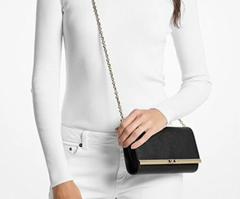 Alternative view of Túi Michael Kros Mona Large Saffiano Leather Clutch 'Black' 30H3G8OC3L-BLACK