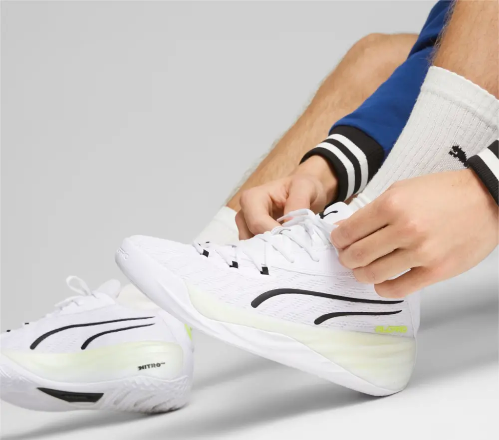 Alternative view of Giày Puma All-Pro Nitro 'White Lime Squeeze' 378541-01