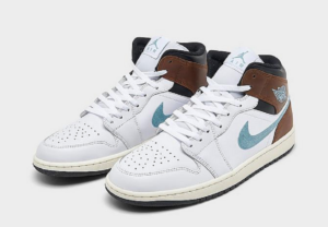 Alternative view of Giày Nike Air Jordan 1 Retro Mid SE 'Brown Blue Grey' FQ7831-142