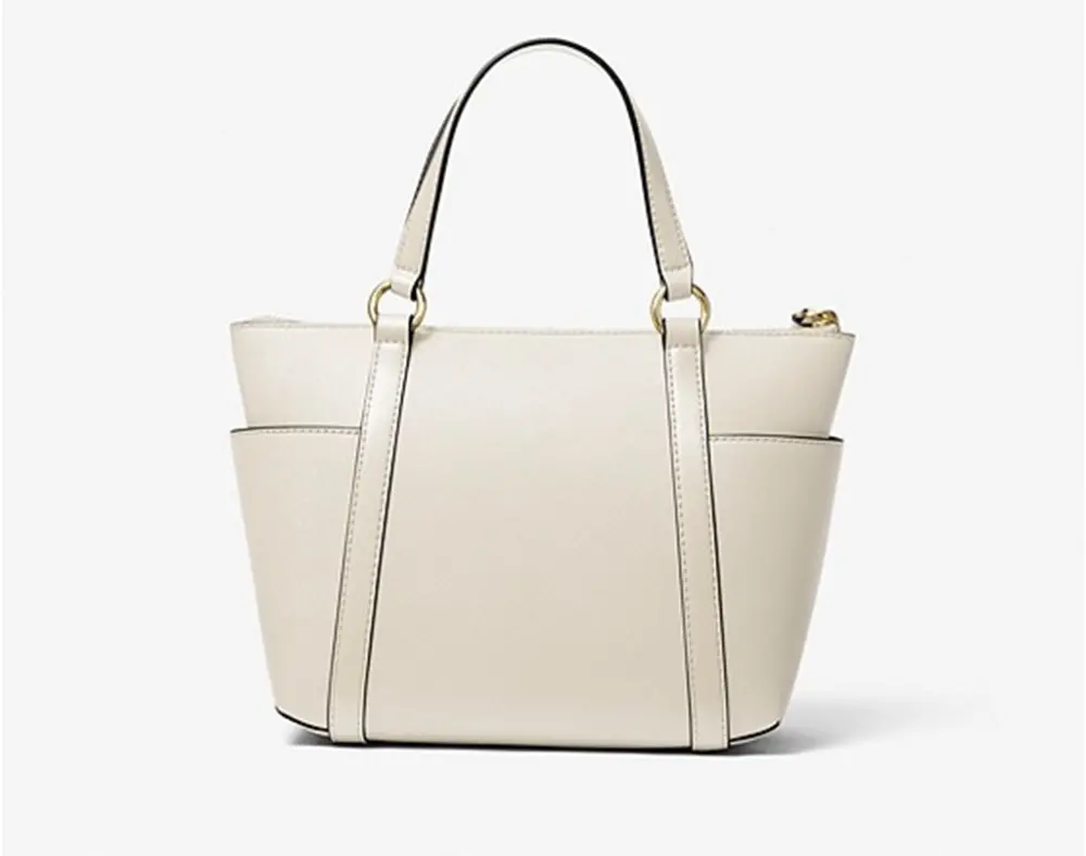 Túi Michael Kros Sullivan Saffiano Leather Top-Zip Tote Bag 35S3G6HS2L-LTCREAM - Ảnh 4