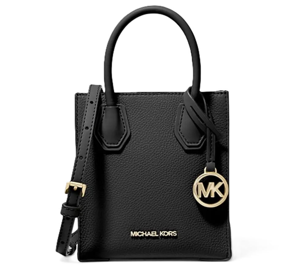 Túi Michael Kors Mercer Extra-Small Pebbled Leather Crossbody Bag 35H3GM9C0M-BLACK