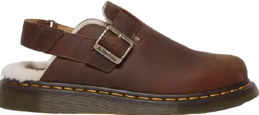 Giày Dr.Martens Jorge II Faux Fur Lined Slingback Mules in Warm Tan 31060362