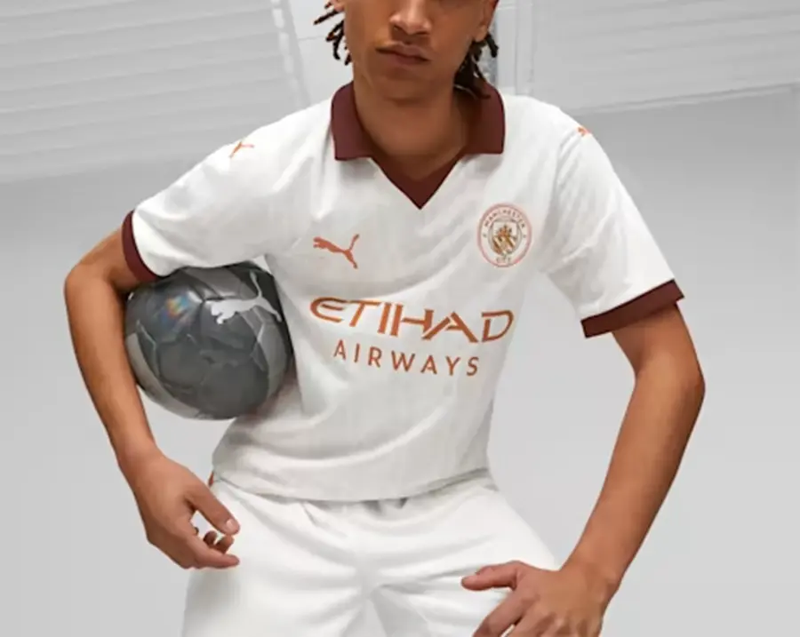 Alternative view of Áo Puma Manchester City 23/24 Away 'White Aubergine' Jersey 770449-02
