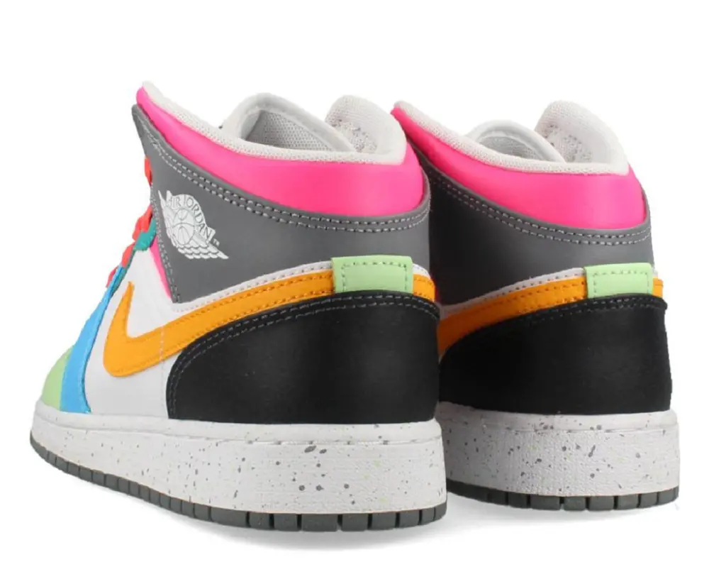 Giày Nike GS Air Jordan 1 Mid "Multi Color" FN1190-100 - Ảnh 4