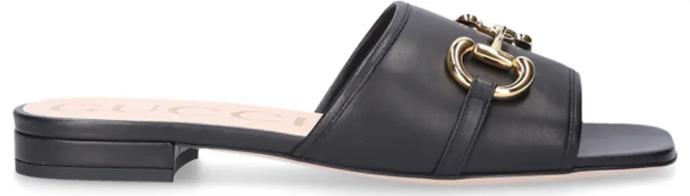 Dép Gucci Wmns Leather Slide Sandal Horsebit Black 623111-1RH00-1000