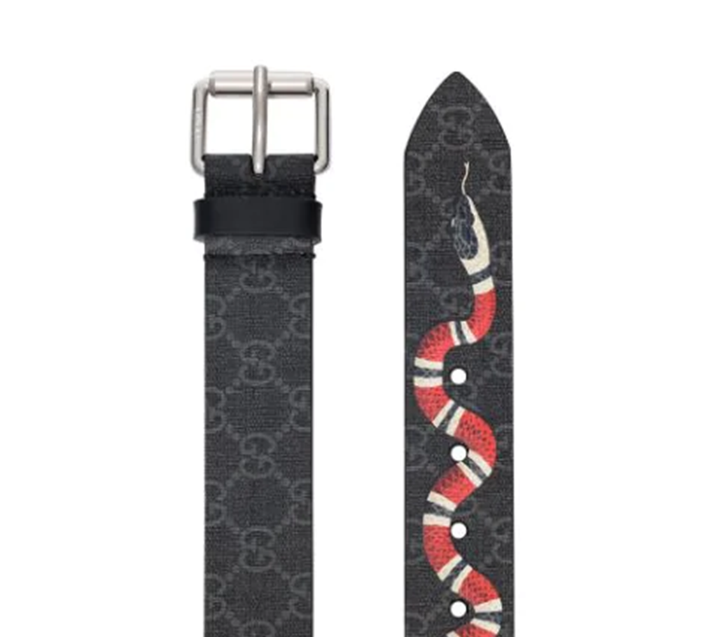 Thắt Lưng Gucci Men’s GG Kingsnake Print Belt Black 434520-K5O1N-1087 - Ảnh 3