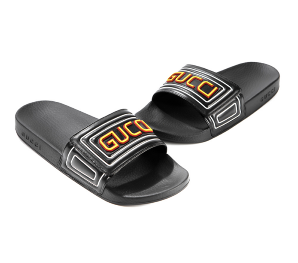 Dép Gucci Logo Leather ‘Black’ 575072-DIR00-1000 - Ảnh 2