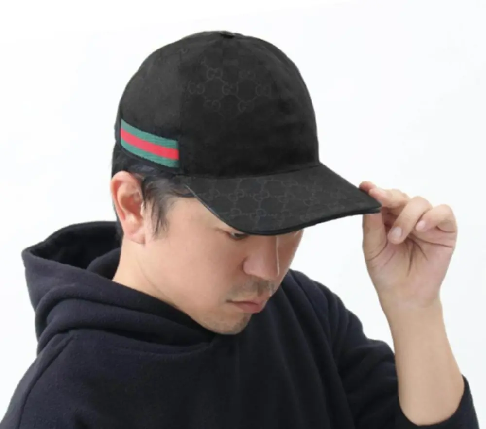 Alternative view of Mũ Gucci Original GG Web ‘Black’ 200035-KQWBG-1060
