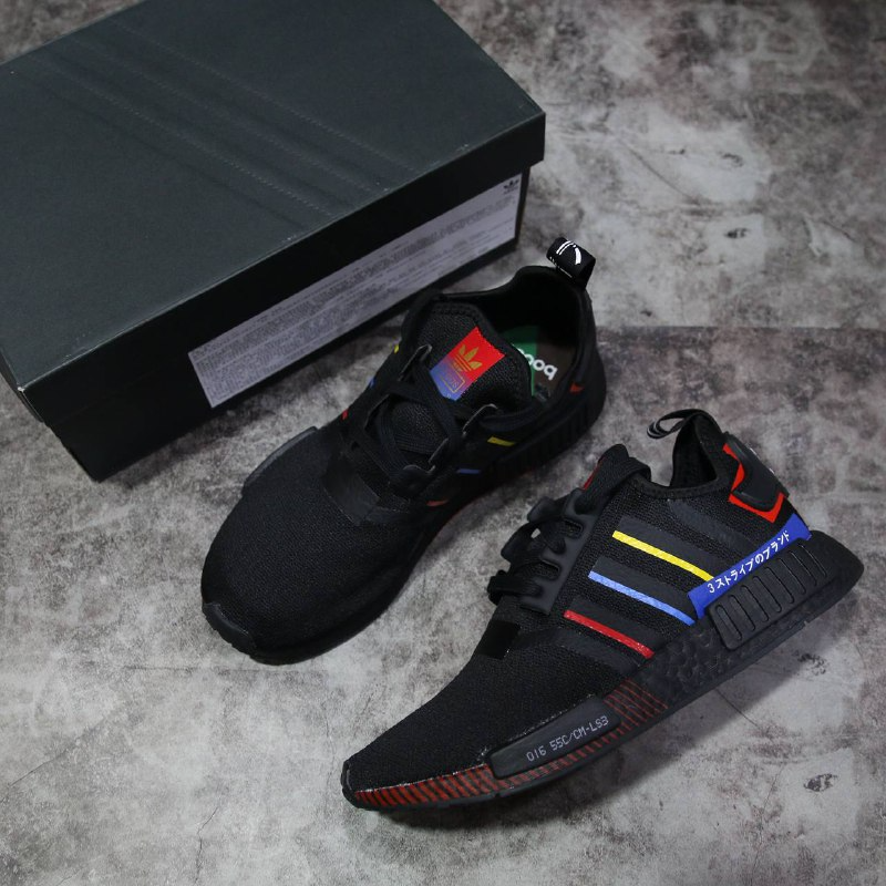 Giày Adidas NMD R1 ‘Olympic Pack Black’ FY1434 - Ảnh 4