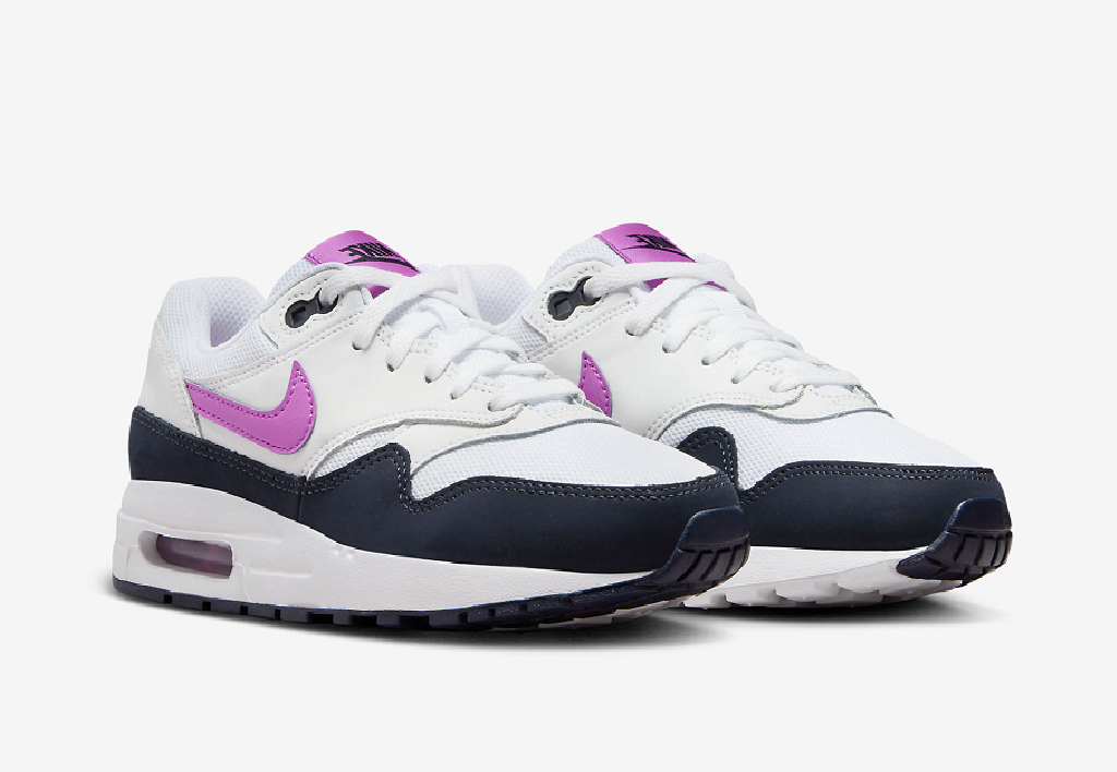 Giày Nike Air Max 1 GS Black White Purple FQ8360-100 - Ảnh 2