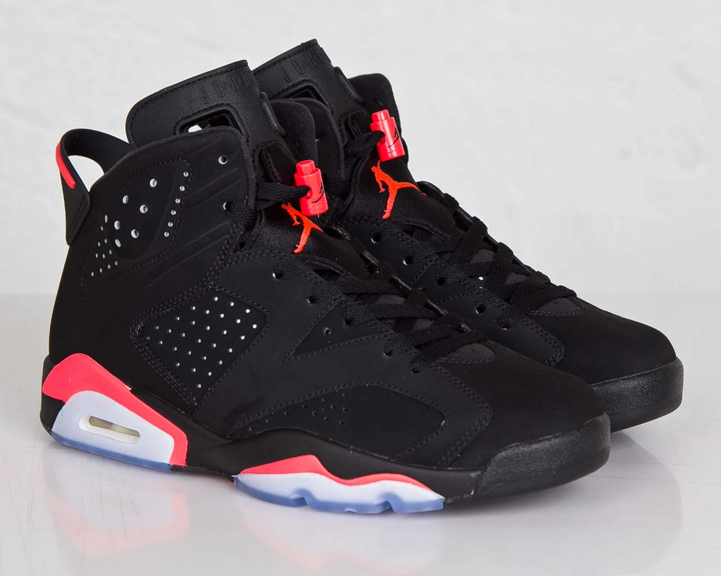 Giày Nike Air Jordan 6 Retro Infrared Black 384664-023 - Ảnh 6