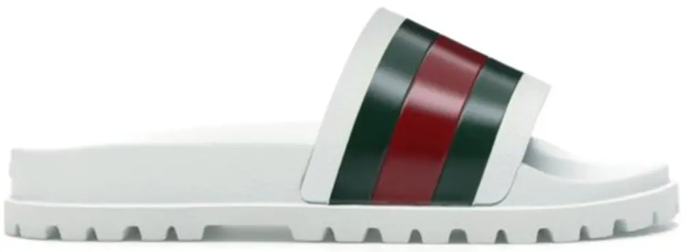 Dép Gucci Web Slide Sandal White 429469 GIB10 9079
