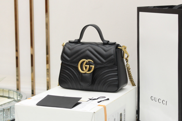 Túi Gucci GG Marmont Mini Top Handle Bag 547260 DTDIT 1000 - Ảnh 6