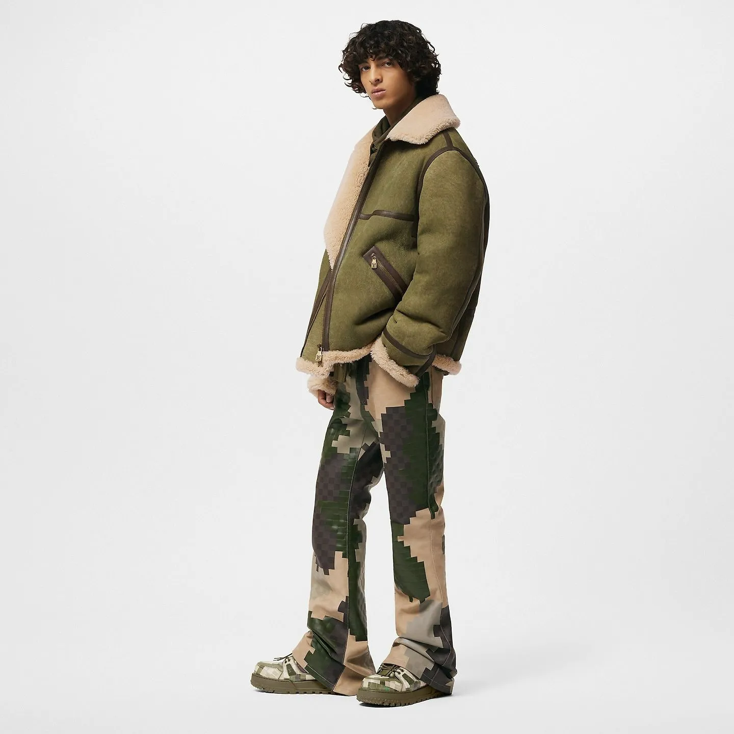 Giày Louis Vuitton LV Maxi Trainers 'Khaki' 1ACNCZ - Ảnh 7