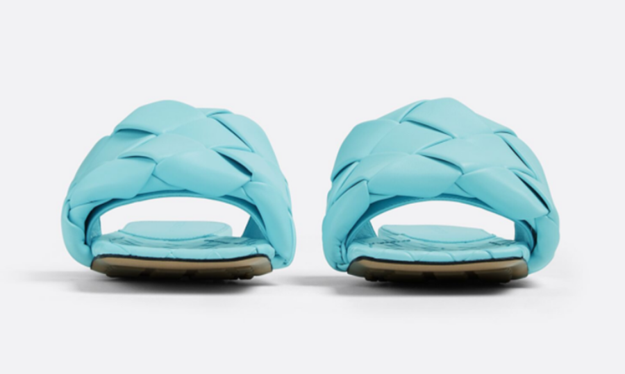 Dép Bottega Veneta Lido Flat Sandal ‘Pale Blue’ 608853VBSS04545 - Ảnh 3