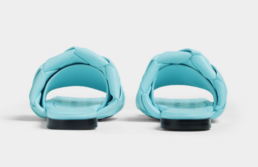 Dép Bottega Veneta Lido Flat Sandal ‘Pale Blue’ 608853VBSS04545 - Ảnh 2