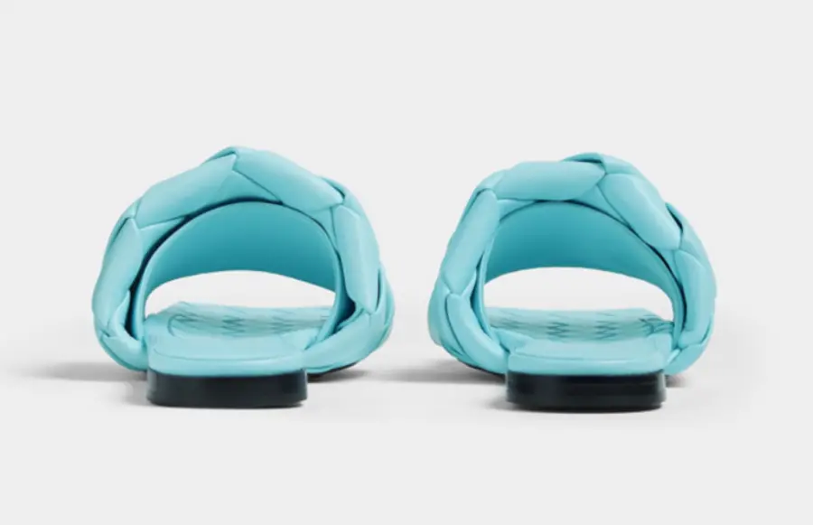 Alternative view of Dép Bottega Veneta Lido Flat Sandal ‘Pale Blue’ 608853VBSS04545